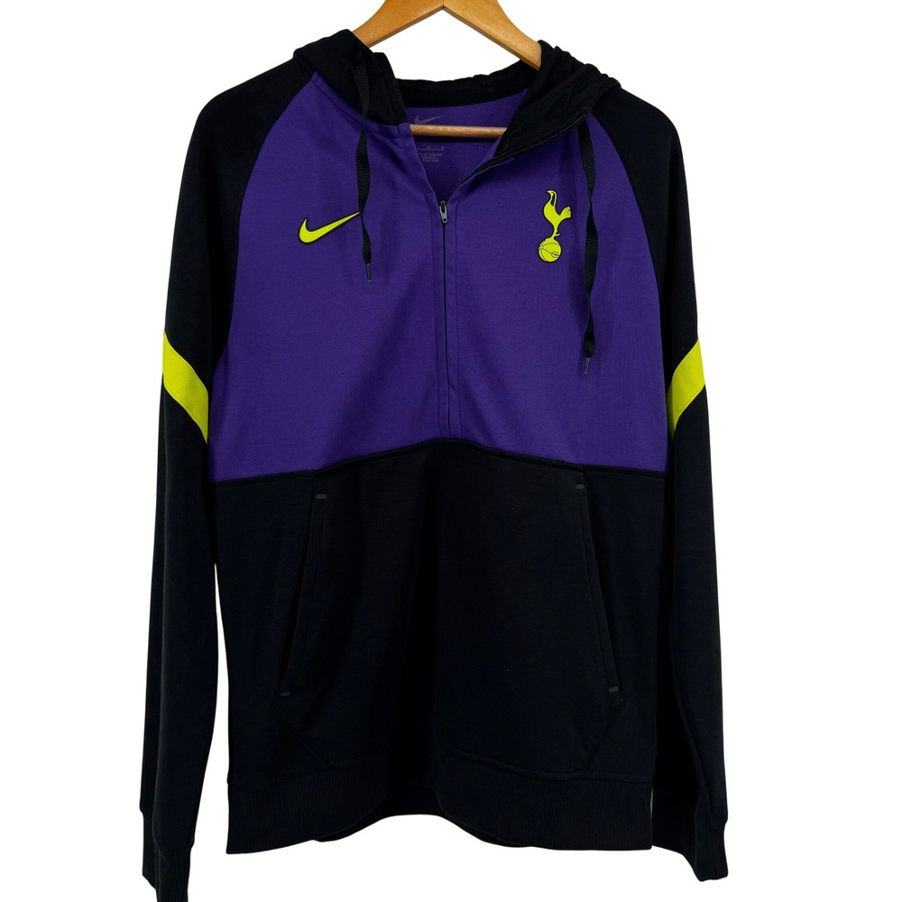 Nike Tottenham Hotspur FC Dri-FIT 1/4 Zip Hoodie Purple Black CV9942-010 Mens M